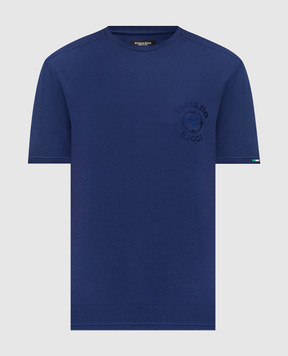 Stefano Ricci Blue T-shirt with embroidered logo MNH6105090803