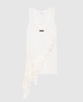 Alexander McQueen White t-shirt with ruffles 870702QLAEZ
