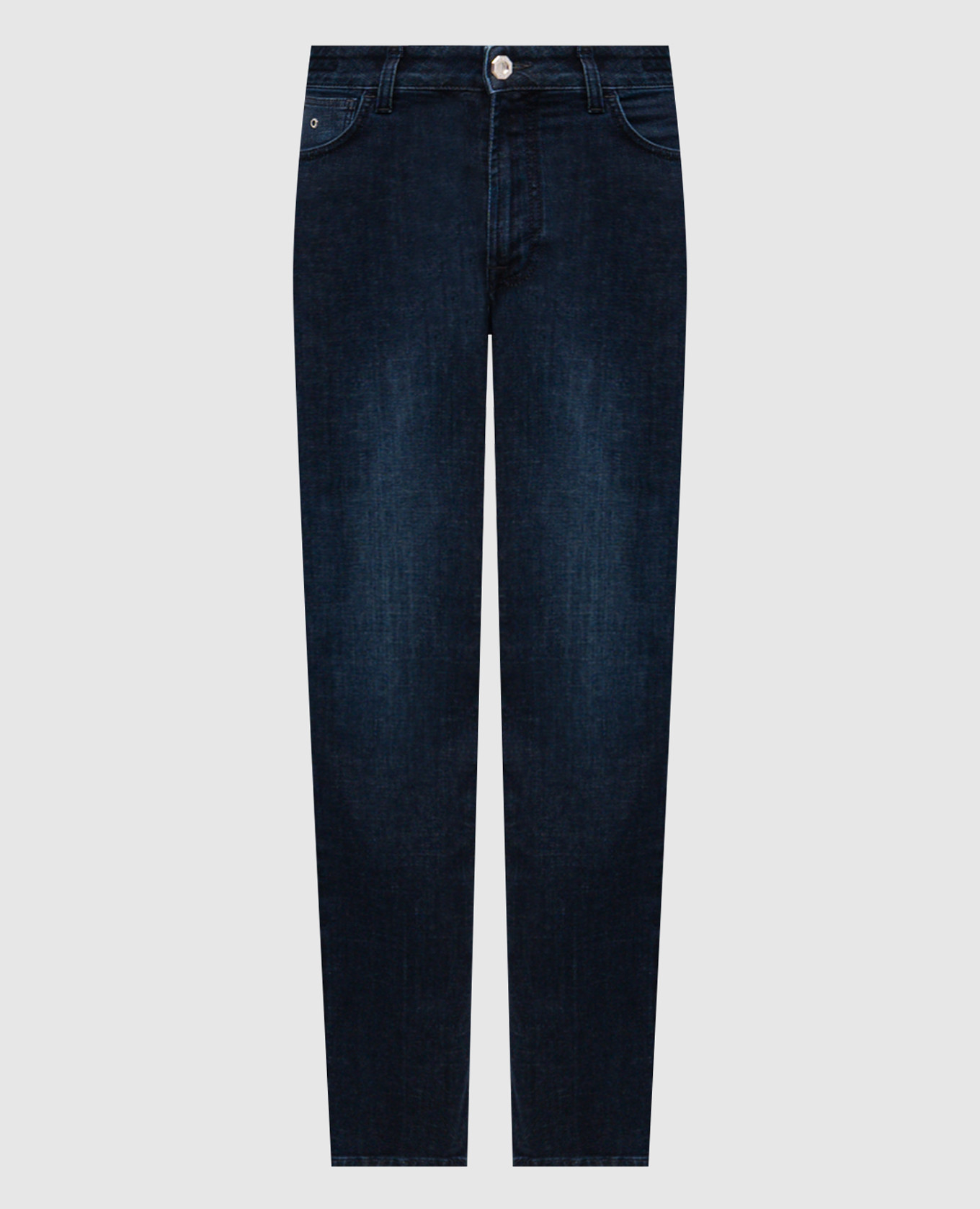 

Blue jeans with logo patch Stefano Ricci