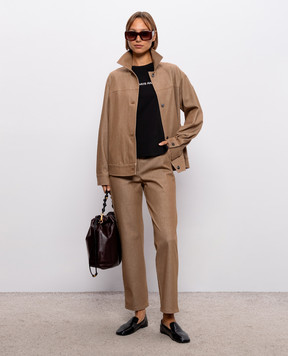 Max Mara Brown denim-effect jacket MMLFANTE