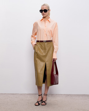 Khaite Brown leather skirt Anden 41851012