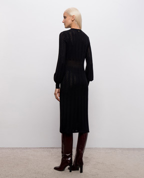 Twinset Black dress with openwork pattern 262TP3120