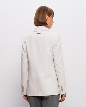 Peserico Beige corduroy jacket with lurex A01202Z05219