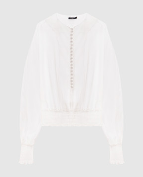 Balmain White silk blouse HF1HR156SB03