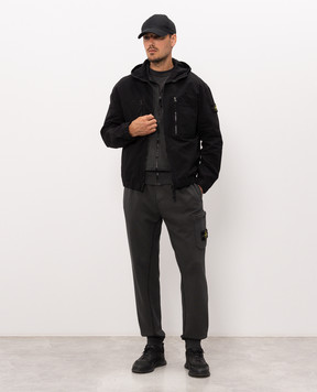 Stone Island Grey sports jacket with logo patch L2S156100061S0051