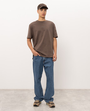 Premiata Brown T-shirt with logo print PA1027
