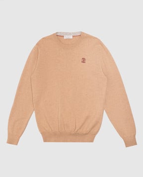Brunello Cucinelli Children's brown cashmere jumper B22M10010A