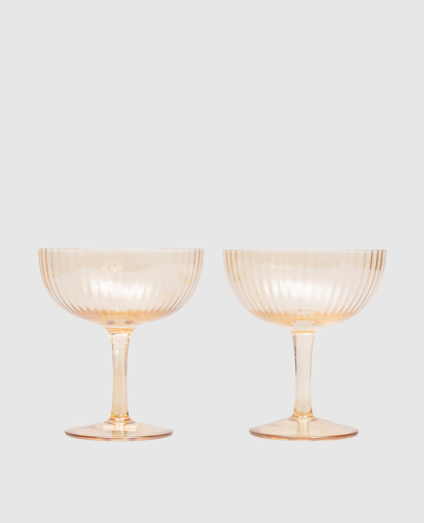 

Set of champagne glasses Vondels, Brown