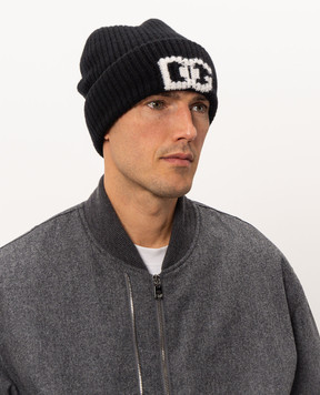 Dolce&Gabbana Black wool and cashmere hat GX65KTJGMM4