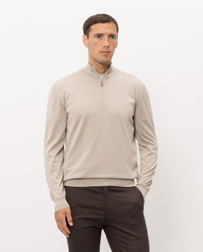 Kiton Beige cashmere and silk jumper UMK1372