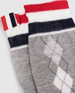 Thom Browne Gray socks with a pattern MAS216AY3012