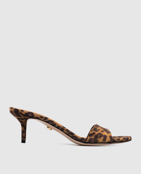 Babe Pay Pls Leopard print suede mules 274503ZA021S