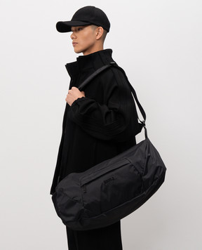 Juun.j Black sports bag with logo embroidery JC63D4P025
