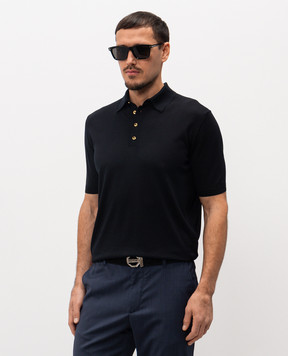 Stefano Ricci Black suede belt with logo N381SDC554P