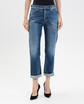 Dondup Icon blue jeans with logo patch DP776DSK297DJ24