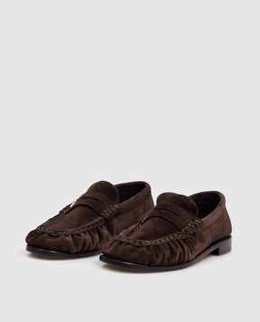 Saint Laurent Brown suede LE loafers 8189082W5AA