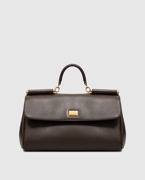 Dolce&Gabbana My Sicily brown leather satchel bag BB7782B7321