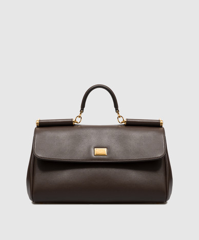 My Sicily brown leather satchel bag