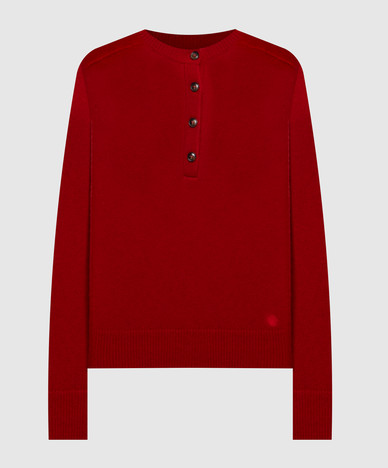 Roter MALO Kaschmirpullover