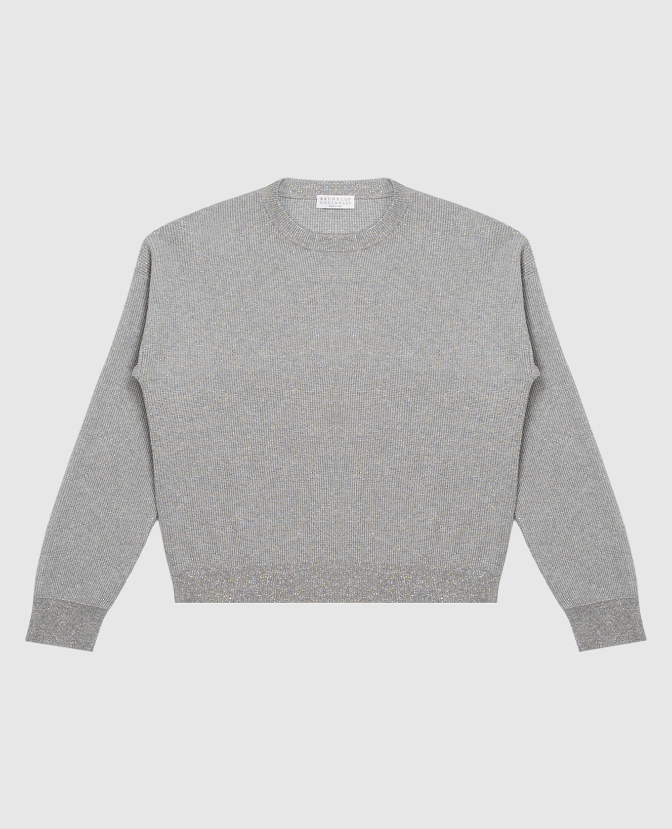Children's gray jumper with lurex