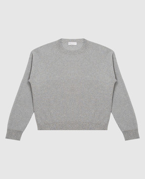 Brunello Cucinelli Children's gray jumper with lurex BAZM23000C