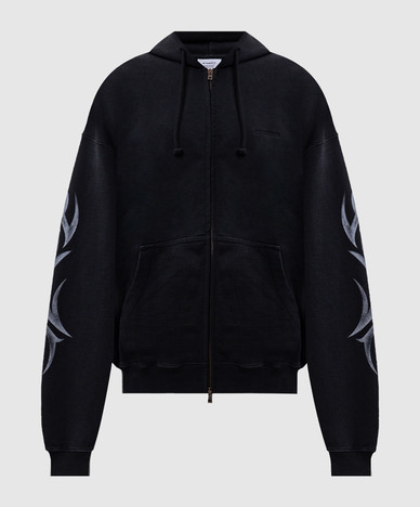 Black sports jacket with print
