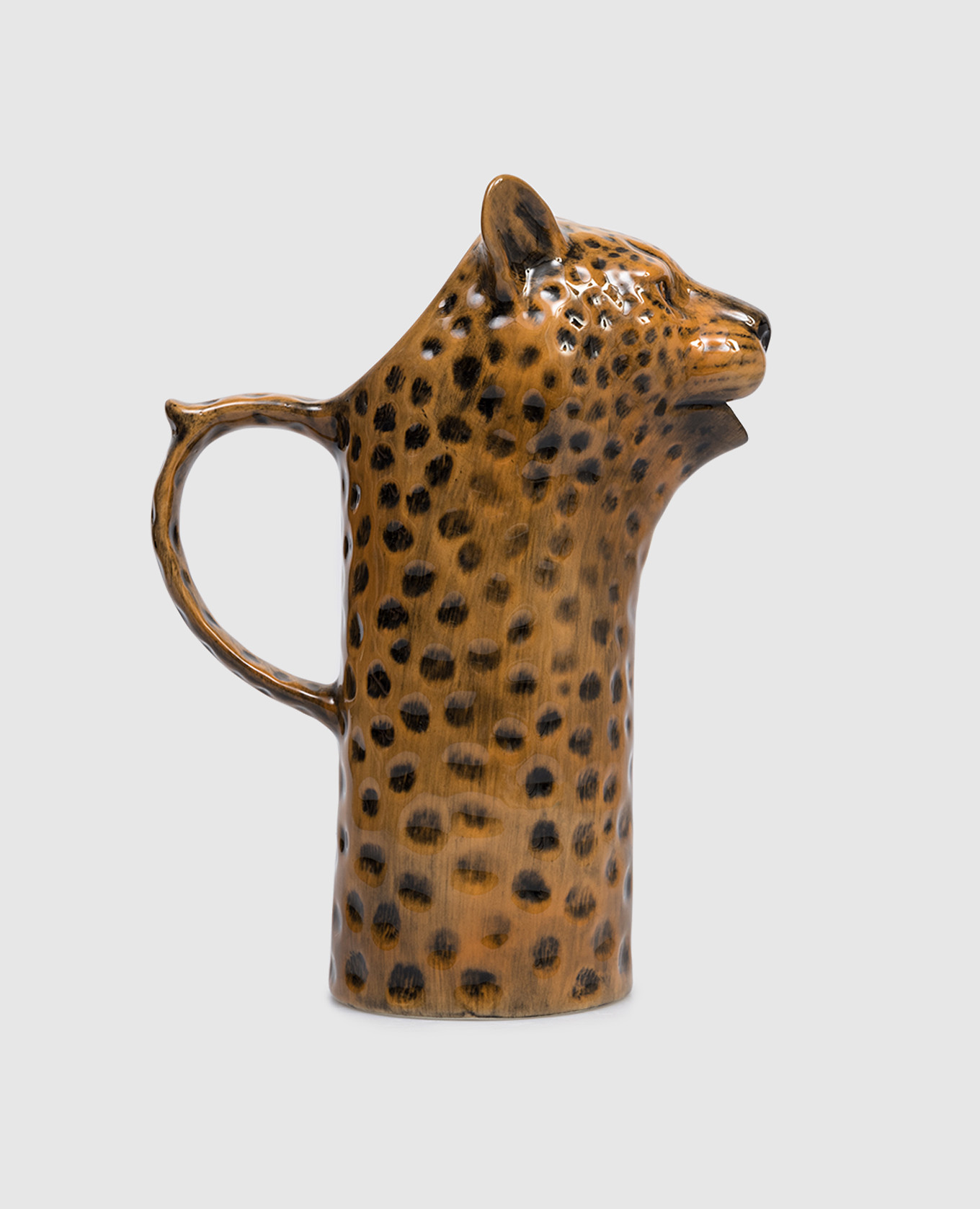

Brown ceramic water jug Leopard Quail Ceramics
