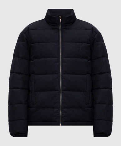 Blue jacket with embroidered emblem