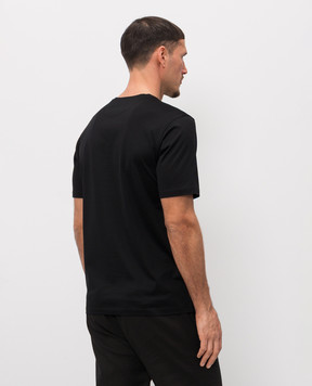 Stefano Ricci Black T-shirt with monogram logo MNH6105140TE0001