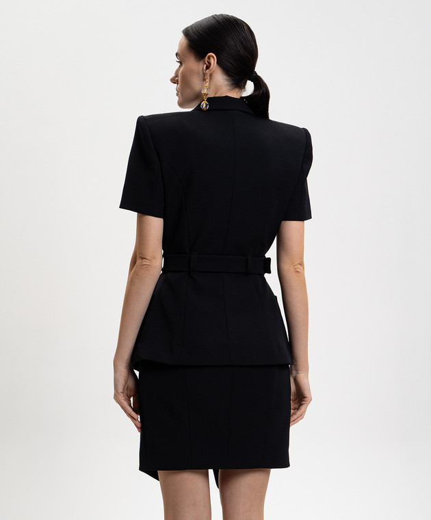 Balmain - Black wool jacket with short sleeves GF1SB225ME54 - shop