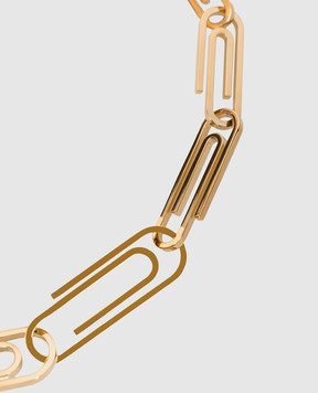 Off-White Gold Paperclip Necklace OWOB147S26MET001