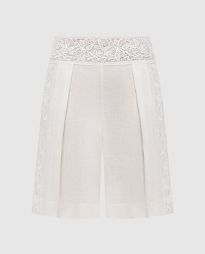 Ermanno Scervino Life Ivory linen Bermuda shorts D484P611GQII