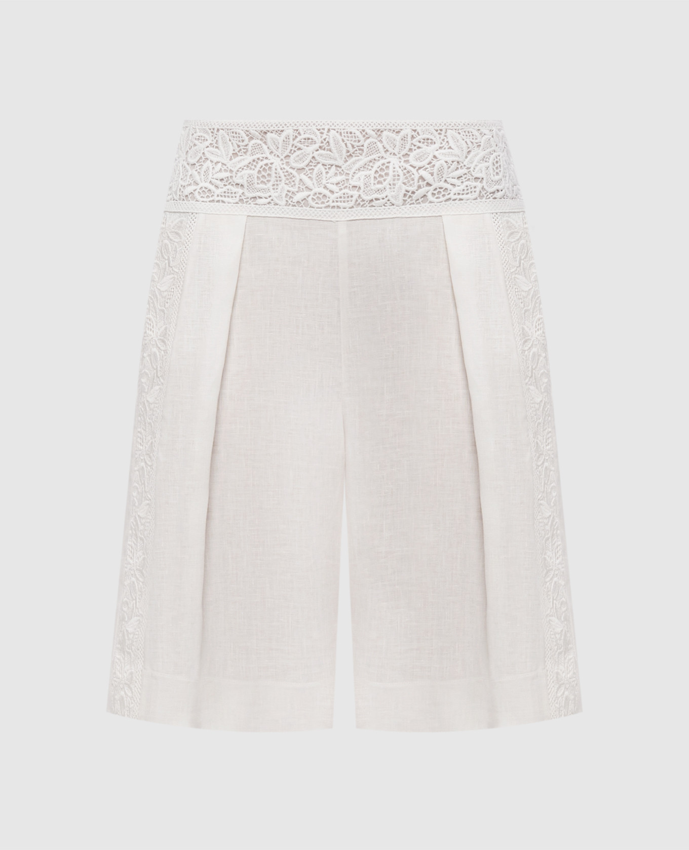 Ivory linen Bermuda shorts Ermanno Scervino Life