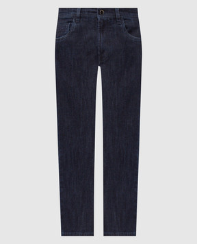 Scissor Scriptor Navy jeans with logo embroidery COSTANTINOT01460