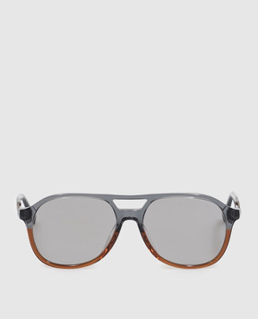 Brunello Cucinelli Grey sunglasses with logo engraving MOCMULTS55