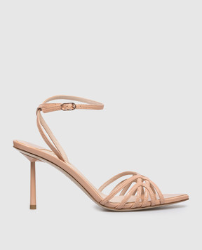 Le Silla Beige patent leather sandals BELLA 6642A080L3PPGSL