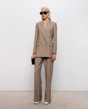 Valentino Beige double-breasted jacket with wool 9B3CE5V5A6D