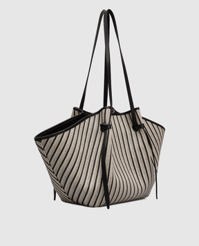 YUZEFI Mochi striped tote bag LARGEMOCHI