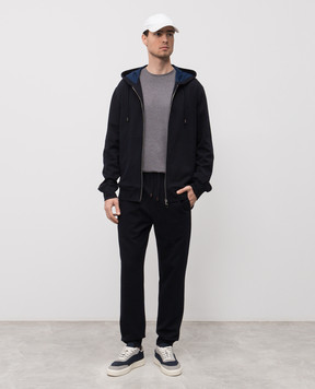 ISAIA Blue sports jacket with hood MFRI18J0300