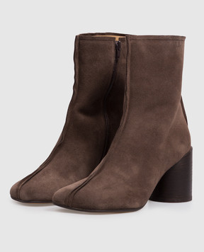 Maison Margiela MM6 Brown suede ankle boots S59WU0276P6385