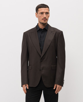 Dolce&Gabbana Sacilia brown wool jacket G2TV4TFU269