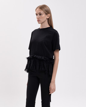 Alexander McQueen Black T-shirt with peplum A000L5QLAEZ
