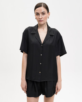 Asceno Black Prague silk blouse T022F03C01