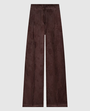 Max & Co Brown BALCO pants with floral pattern MCOBALCO