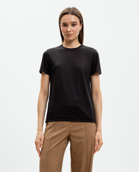 Marco Pescarolo Amata black wool T-shirt AMATAD53Y04