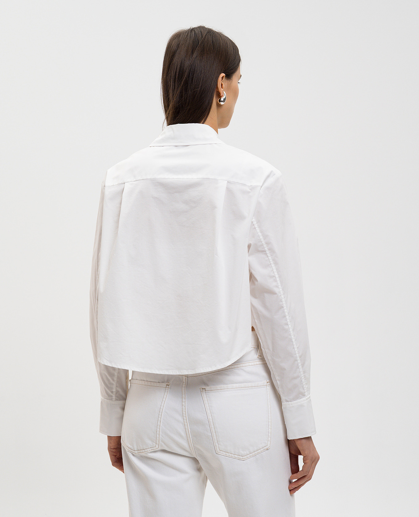 

Renata white cropped shirt Simkhai