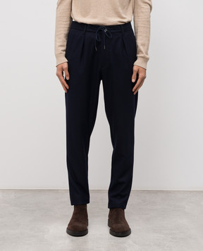 Woolrich Blue pants with wool CFWOTR2019MRUT5180