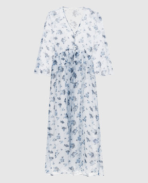 Ballantyne Blue printed silk dress BLD252SSI20