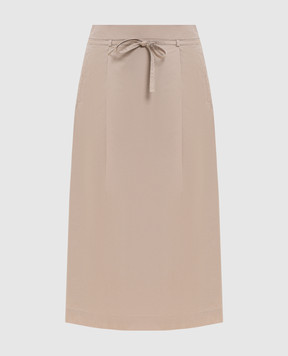Peserico Beige skirt with monil chain P05199A01919