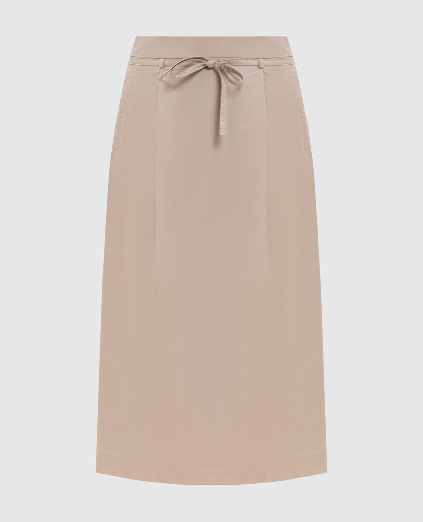 Beige skirt with monil chain